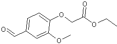 (4-甲酰基-2-甲氧基)苯氧基乙酸乙酯结构式