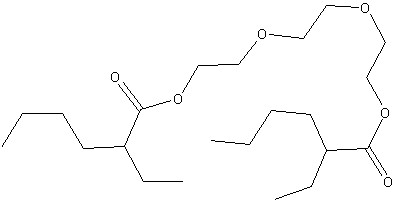 双(2-乙基己酸)三乙烯乙二醇酯结构式