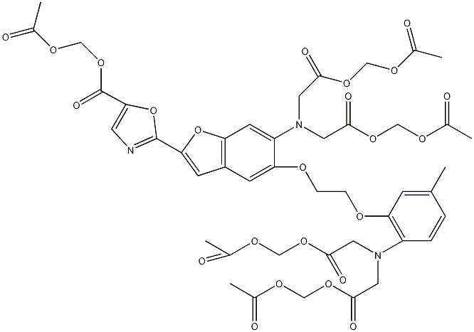 Fura-2-五(乙酰氧基甲基)酯结构式