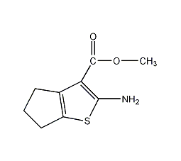 2-氨基-5,6-二氢-4H-环戊烯并噻吩-3-甲酸甲酯结构式