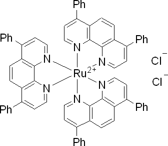 三(4,7-联苯-1,10-邻菲啰啉)二氯化钌结构式