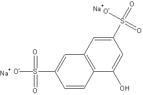 1-萘酚-3,6-二磺酸二钠盐结构式