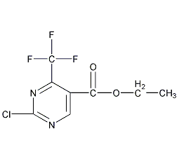 2-氯-4-(三氟甲基)嘧啶-甲酸乙酯结构式