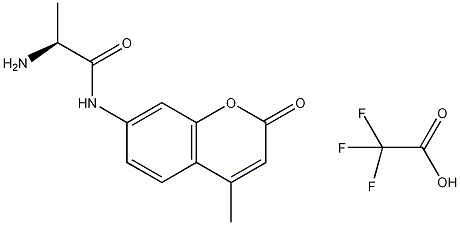 L-丙氨酸-7-氨基-4-甲基香豆素三氟乙酸盐结构式