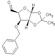 3-O-苄基-1,2-O-异亚丙基-α-D-木质二醛糖结构式