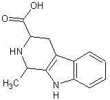 1-甲基-1,2,3,4-四氢-β-咔啉-3-羧酸结构式