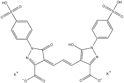 4-[3-[3-carboxy-5-hydroxy-1-(4-sulfophenyl)-1H-pyrazol-4-yl]-2-propenylidene]-4,5-dihydro-5-oxo-1-(4-sulfophenyl)-1H-Pyrazole-3-carboxylic acid dipotassium salt