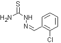 2-氯苯甲醛缩氨基硫脲结构式