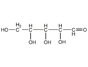 L-(+)-阿拉伯糖结构式