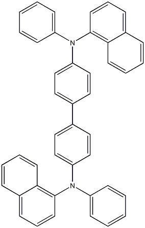 N,N'-二[(1-萘基)-N,N'-二苯基]-1,1'-联苯基)-4,4'-二胺结构式