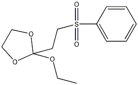 2-乙氧-2-(2'-苯乙基磺酰)-1,3-二氧戊烷结构式