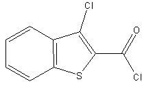 3-氯苯并(b)噻吩-2-羰基氯结构式
