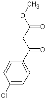 4-氯苯甲酰乙酸甲酯结构式