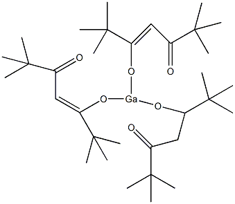 三(2,2,6,6-四甲基-3,5-庚二酮酸)镓结构式