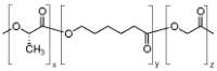 聚(L-乳酸钴-己内酯-乙交酯钴)结构式