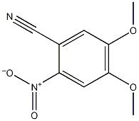 4,5-二甲氧基-2-硝基苯甲腈结构式