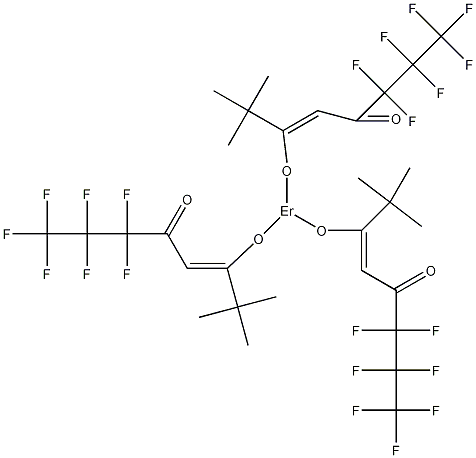 三(6,6,7,7,8,8,8-七氟-2,2-二甲基-3,5-辛二酮酸酸酸)铒结构式