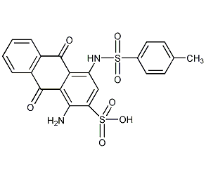 1-氨基-9,10-二氢-4[[(4-甲苯基)磺酰]氨]-蒽醌-2-磺酸结构式