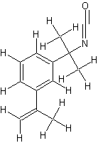 异氰酸3-异丙基-α,α-二甲基苄酯结构式