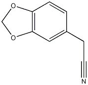3,4-(亚甲二氧基)苯乙腈结构式