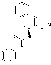 N-苯氧基碳-L-苯丙氨酰甲基氯酮结构式