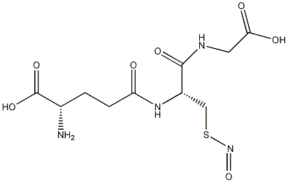 N-(N-L-γ-谷氨酰基-S-亚硝基-L-半胱氨酰——甘氨酸结构式