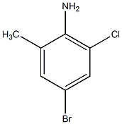 4-溴-2-氯-6-甲基苯胺结构式