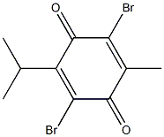 2,5-二溴-6-异丙基-3-甲基-1,4-苯并醌结构式