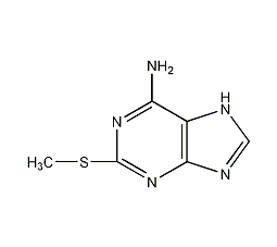 2甲硫基-7H-嘌呤-6-胺结构式