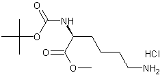 N-Boc-L-赖氨酸甲酯盐酸盐结构式