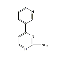 4-(3-吡啶基)-2-嘧啶胺结构式