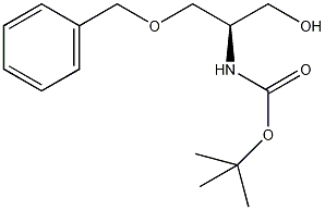 (R)-(+)-3-苄氧基-2-(叔丁氧羰基-氨基)-1-丙醇结构式