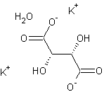 L-酒石酸钾半水合物结构式