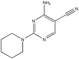 4-氨基-2-(1-哌啶基)嘧啶-5-甲腈结构式