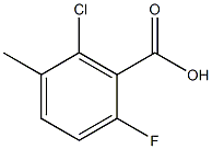 2-氯-6-氟-3-甲基苯甲酸结构式