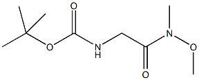 N-(叔-丁氧羰基)甘氨酸N'-甲氧基-N'-甲基酰胺结构式