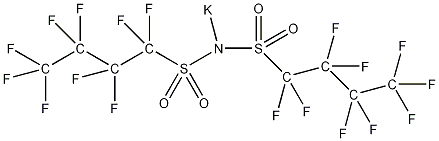 双(九氟-1-丁基磺基)亚胺化钾结构式
