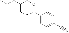 2-(4-氰基苯基)-5-正丙基-1,3-二氧杂环乙烷结构式