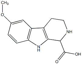 6-甲氧基-1,2,3,4-四氢-9H-吡啶并[3,4-b]吲哚-1-羧酸结构式