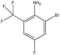 2-溴-4-氟-6-(三氟甲基)苯胺结构式