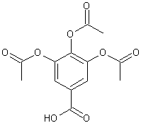 3,4,5-三乙酸基苯甲酸结构式