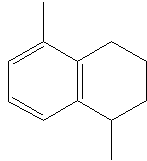 1,5-二甲基-1,2,3,4-四氢萘结构式