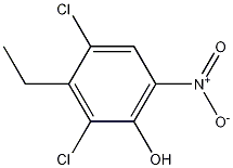 2,4-二氯-3-乙基-6-硝基苯酚结构式