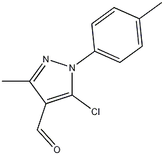 5-氯-3-甲基-1-(对甲苯基)-1H-吡唑-4-甲醛结构式