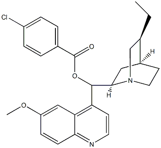O-(4-氯苯甲酰基)氢化奎尼丁结构式