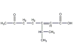 3-异丙基-6-氧代-2-庚烯酸结构式