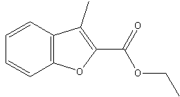 3-甲基-2-苯并呋喃羧酸乙酯结构式