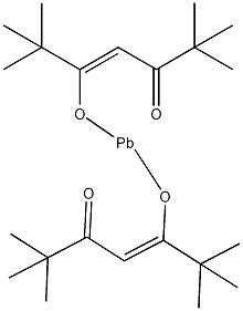 双(2,2,6,6,-四甲基-3,5-庚二酮酸)铅结构式