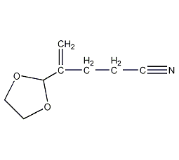 γ-甲基烯-1,3-二氧戊环-2-丁腈结构式