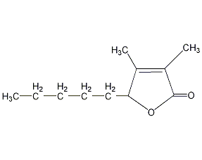 2,3-二甲基-4-正戊基丁烯内酯结构式